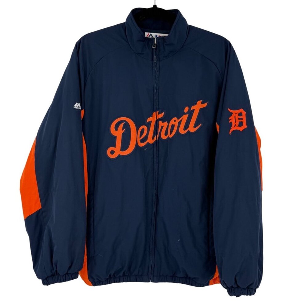 Vintage Y2K Majestic Detroit Tigers MLB Fleece Jacket • Streetwear Collectible L - Picture 11 of 14